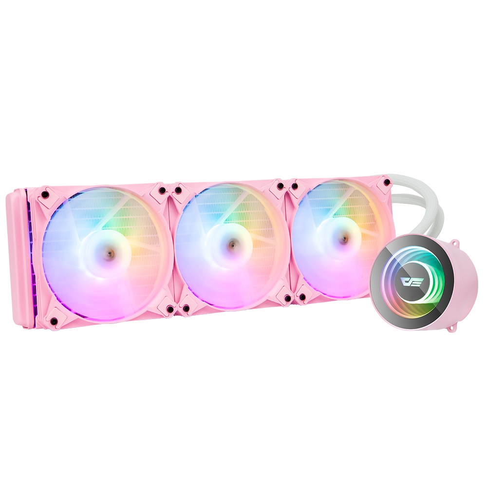 darkFlash Twister DX360 Liquid CPU Cooler Pink | パソコン