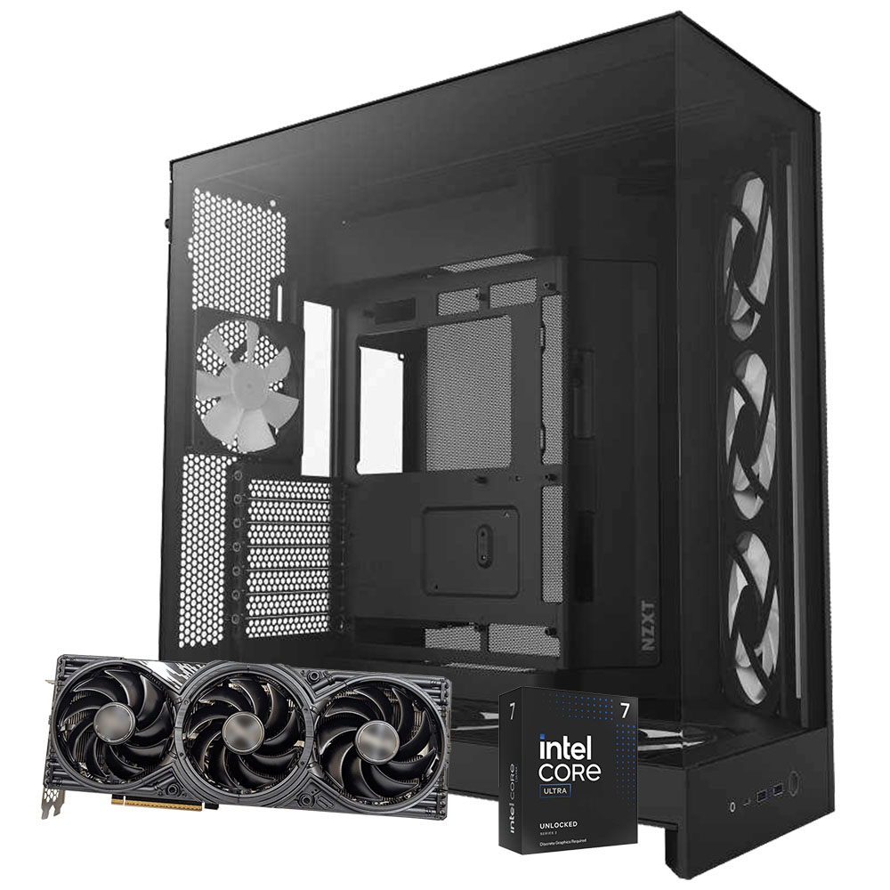 NZXT H9 Flow Black PCケース NZXT | H9 Flow | Dual-Chamber Mid-Tower ATX Airflow Case