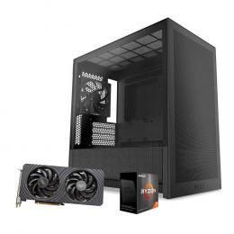 NZXT H3 Flow 黒 PCケース採用・Palit GeForce RTX 5060・AMD Ryzen 7 5700X 組立キット