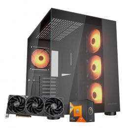 COUGAR FV150 RE 黒 PCケース採用・Palit GeForce RTX 5070 Ti・AMD Ryzen 7 7800X3D 組立キット