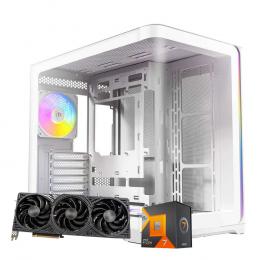 Antec C5 Curve ARGB 白 PCケース採用・Palit GeForce RTX 5070 Ti・AMD Ryzen 7 7800X3D 組立キット