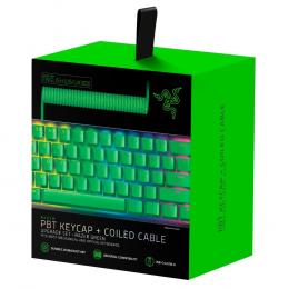 ＜Dell デル＞ PBT Keycap + Coiled Cable Upgrade Set Razer Green - US RC21-01490700-R3M1 キーボード画像