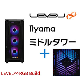 ＜パソコン工房＞ AMD Ryzen 7とGeForce RTX 4060搭載ミドルタワーゲーミングPC / iiyama LEVEL-R6X7-R77-RLX [RGB Build]