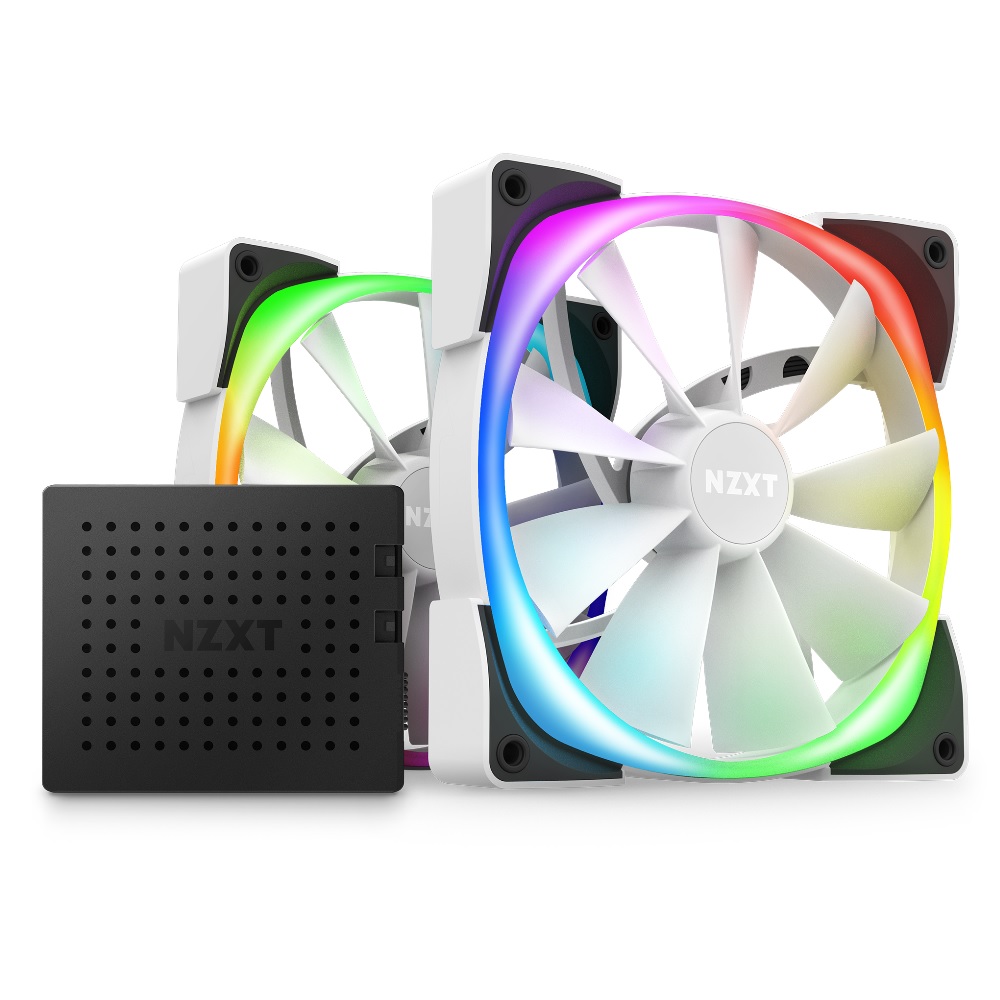 NZXT AER RGB 2 140mm Twin Starter Pack White HF-2814C-DW | パソコン工房【公式通販】