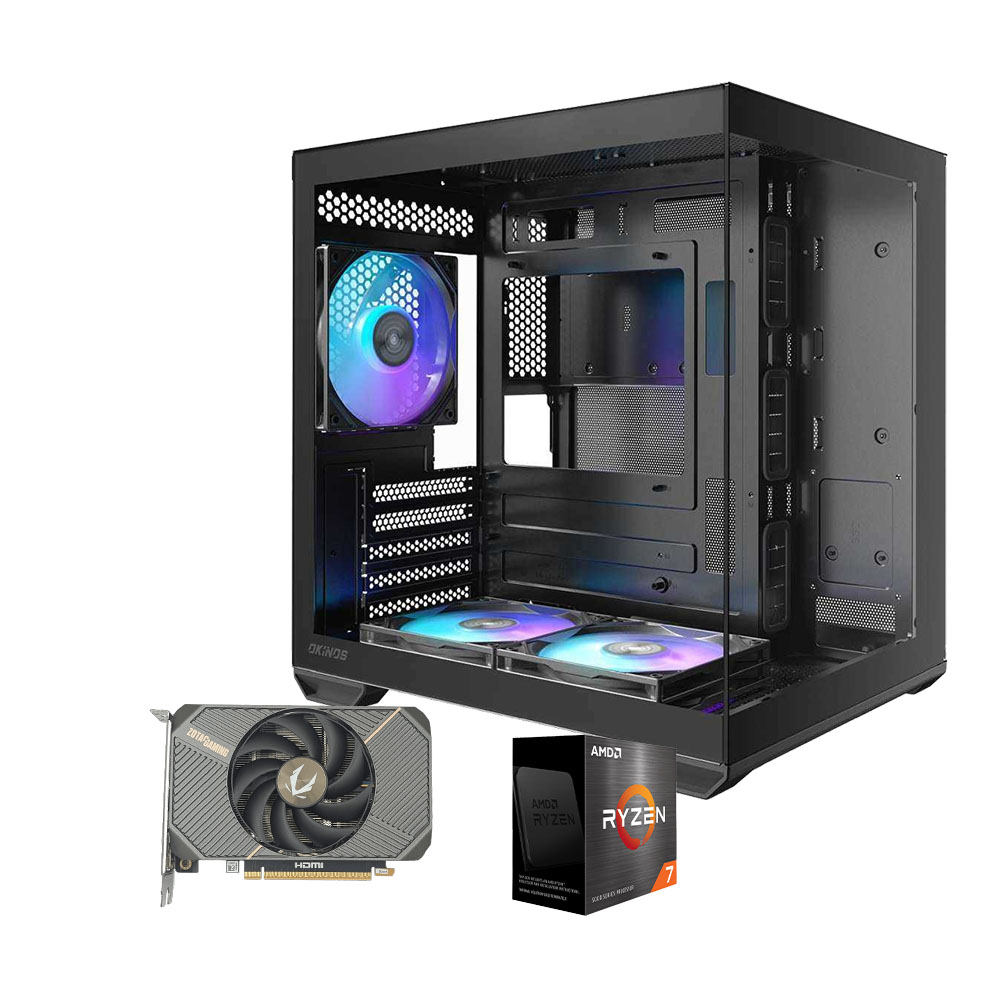 パソコン工房 Okinos Mirage 4 ARGB 黒 PCケース採用・ZOTAC GeForce