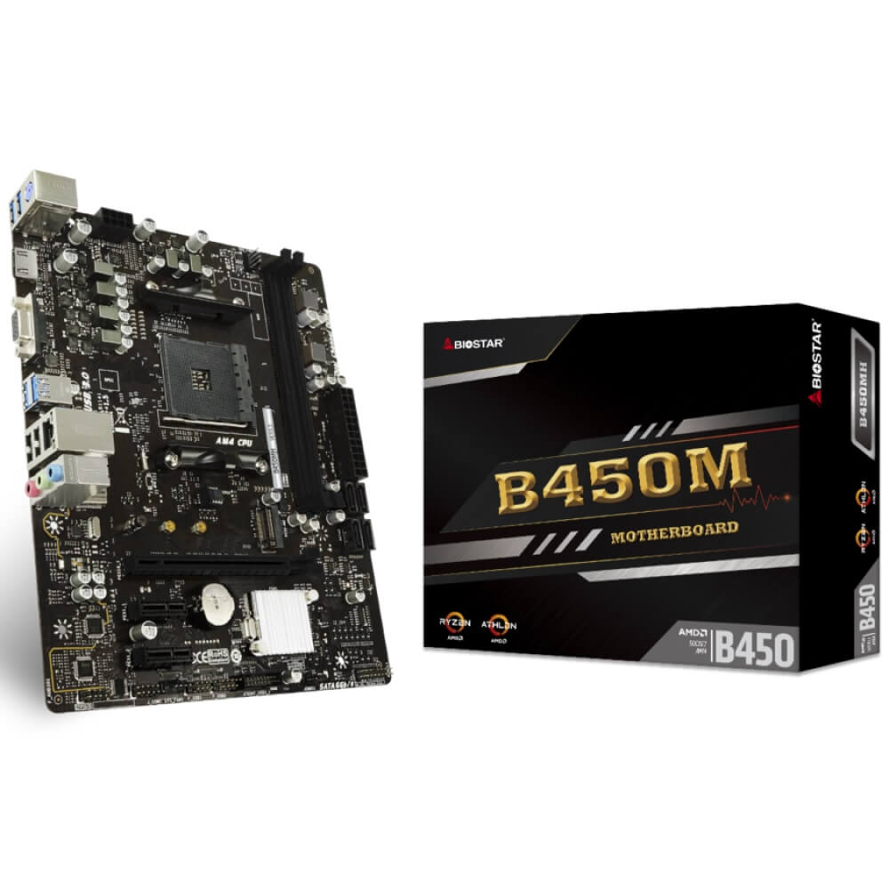 BIOSTAR B450MHP マザーボード AMD ソケットAM4 M-ATX
