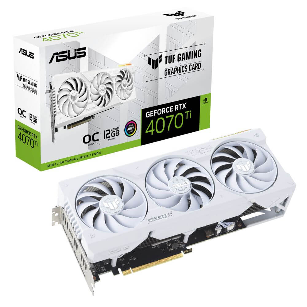ASUS TUF Gaming GeForce RTX 4070 Ti White OC Edition 12GB GDDR6X 