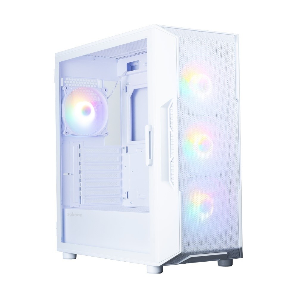 ホワイトPC Zalman i3 Neo ATX Mid-Tower Gaming PC Case w/ Mesh Front & 4 x RGB