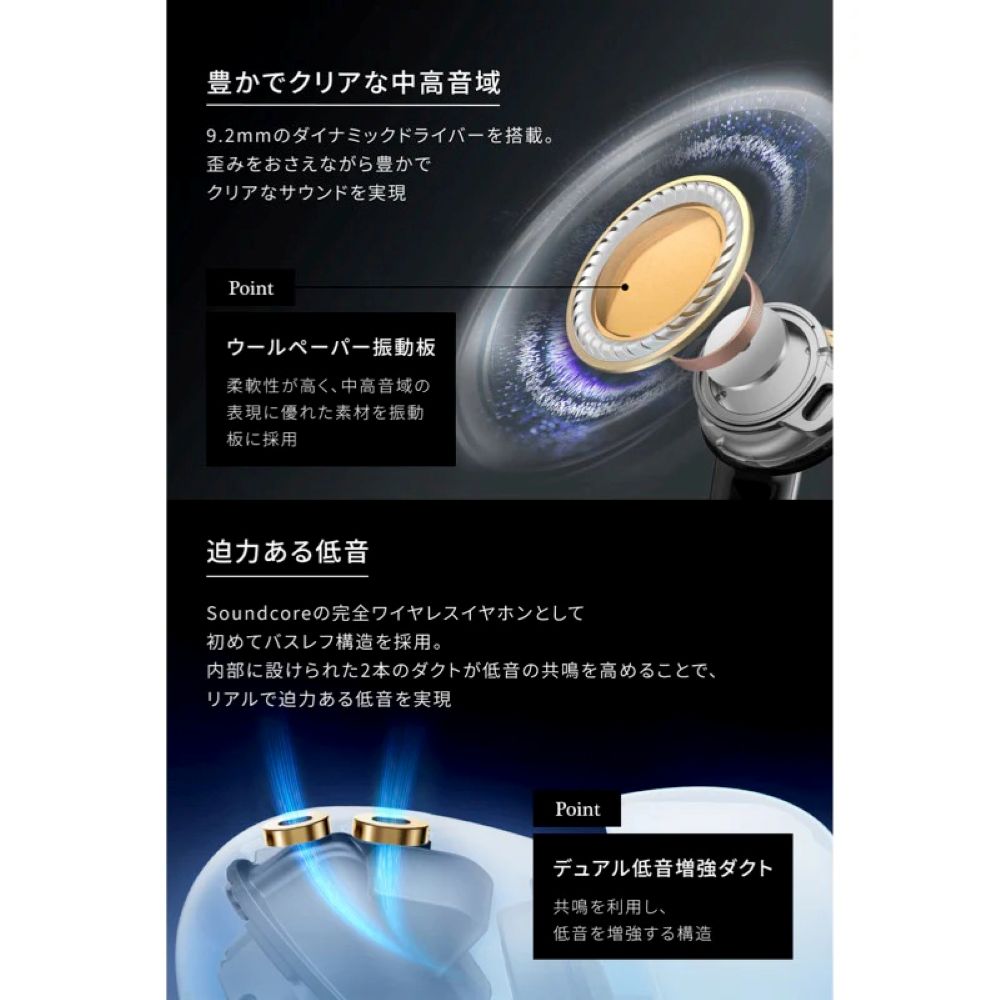Liberty 5 ミッドナイトブラック 完全ワイヤレスイヤホン Soundcore Liberty 5 ミッドナイト