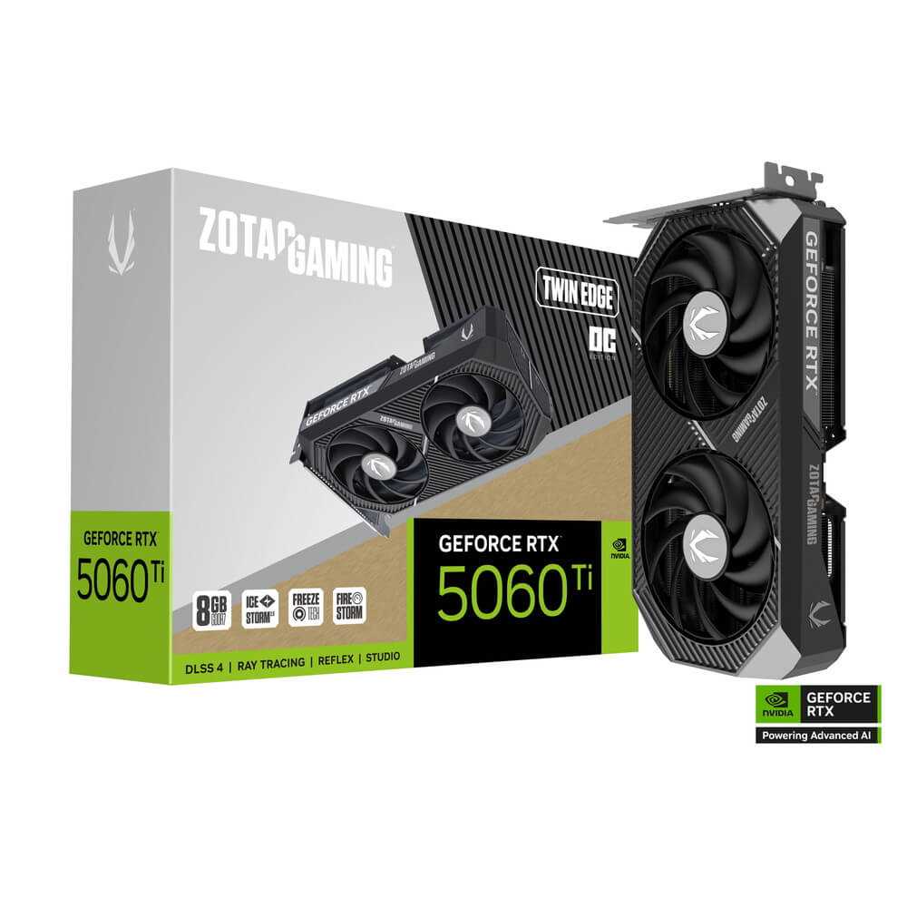 ZOTAC ZOTAC GAMING GeForce RTX 5060 Ti 8GB Twin Edge OC ZOTAC ZOTAC GAMING GeForce RTX 5060 Ti 8GB Twin Edge OC