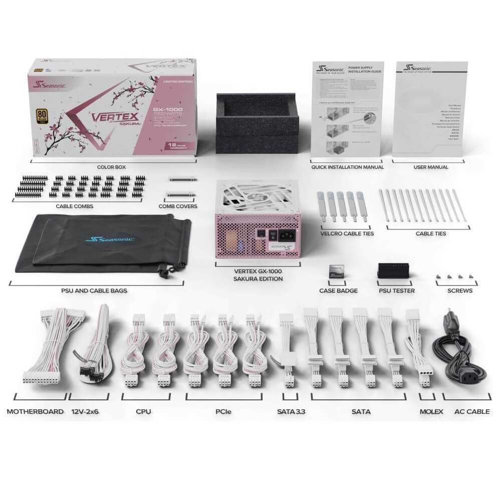 Seasonic VERTEX GX-1000 Special Edition Sakura 12102GXAFS 