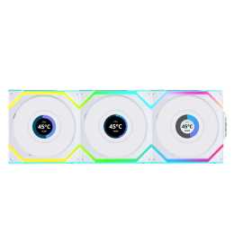 UNI FAN SL Wireless LCD 120 Reverse Blade White トリプルパック