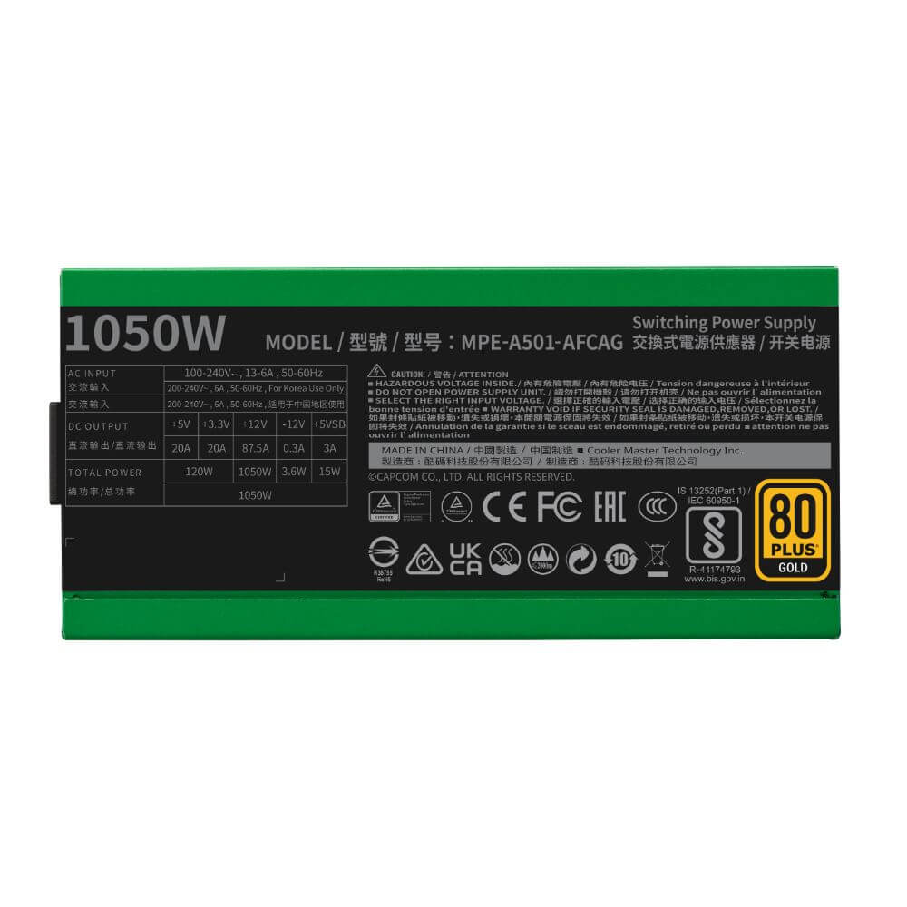 送料無料】CoolerMaster MPE-A501-AFCAG-3JP MWE GOLD 1050 - V2 ATX
