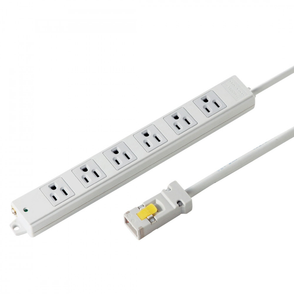 サンワサプライ 電源タップ 3P 6個口 2.5m TAP-N3625MGN （1点