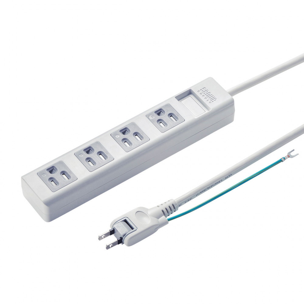 サンワサプライ 電源タップ 2P・3個口 5m TAP-3W5N - 電源タップ