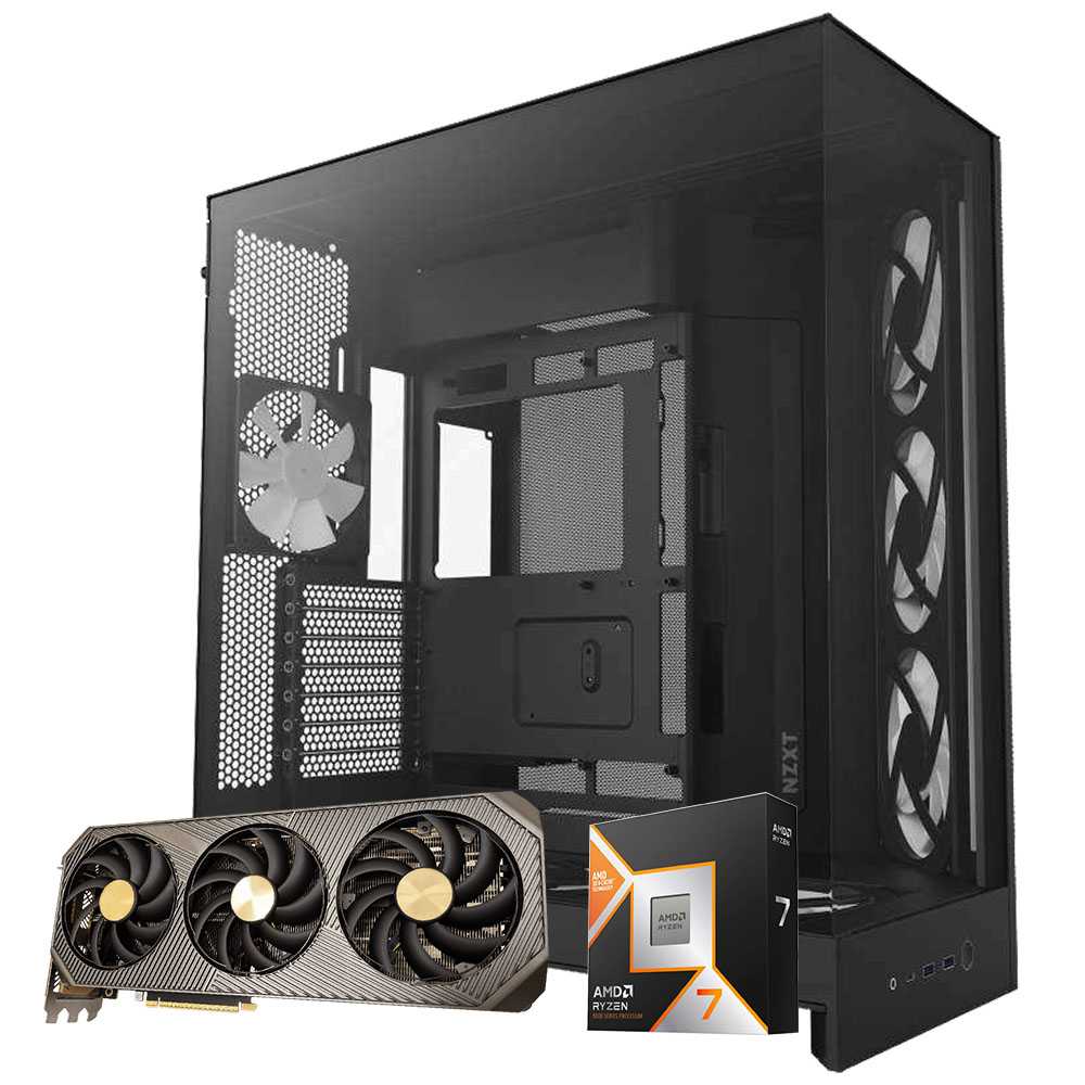 【カスタマイズ可能】LED付新品ケース採用 ゲーミングPCフルセット！ 194 パソコン工房 NZXT H9 Flow RGB+ 黒 PCケース採用・ZOTAC GeForce RTX