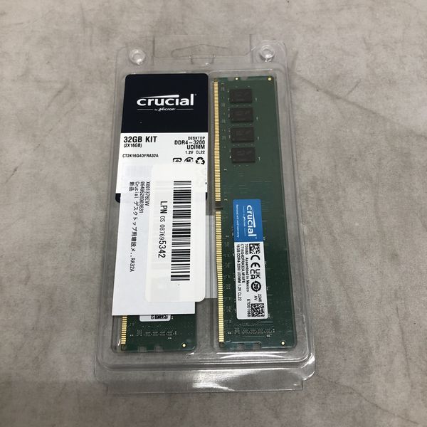 Crucial PC4-25600 DDR4-3200 16GB*2 32GBPC/タブレット