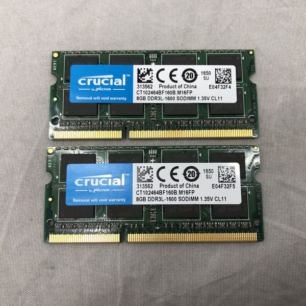 ノート用メモリ 低電圧版 DDR3L-1600 16GB(8GBx2)