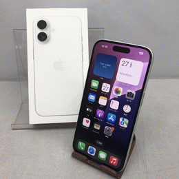〔中古〕iPhone16 128GB ホワイト MYDR3J/A SIMフリー(中古1ヶ月保証)
