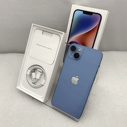 〔中古〕iPhone14 Plus 128GB ブルー MQ4H3J/A SIMフリー(中古1ヶ月保証)