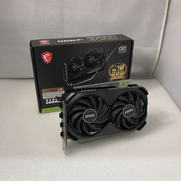 [中古] MSI GeForce RTX 4060 Ventus 2X 中古】MSI GeForce RTX 4060 VENTUS 2X BLACK 8G OC RTX4060/8GB