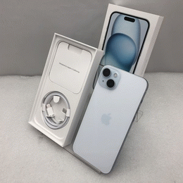 こ*。様 iPhone15 128GB SIMフリー 中古 ケース付き iPhone 15 Plus 128GB blue 青 Apple MU0D3J/A 未開封 SIMフリー