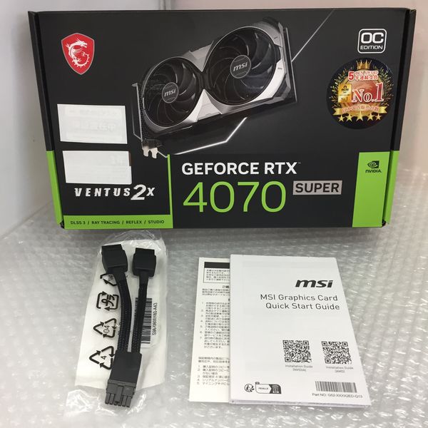 MSI 〔中古〕GeForce RTX 4070 SUPER 12G VENTUS 2X OC（中古1ヶ月保証