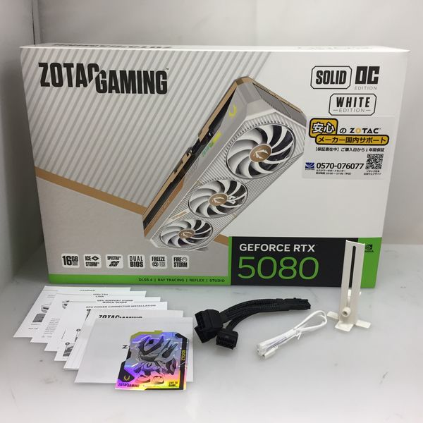 ZOTAC 〔中古〕RTX 5080 SOLID OC White Edition ZT-B50800Q-10P（中古
