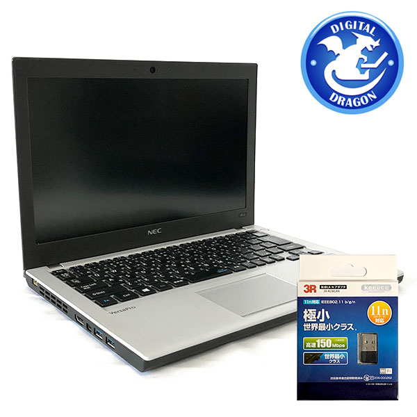 NEC ノートパソコン Windows10Pro 無線LAN受信機付き