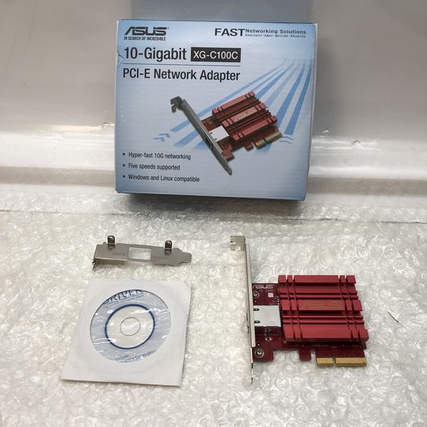 ASUS XG-C100C PCIe ネットワークアダプター 中古品 ASUSTek 超