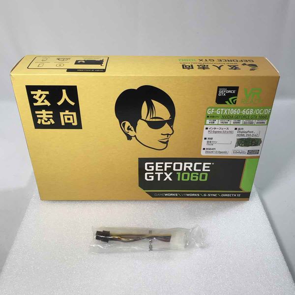 玄人志向 〔中古〕GeForce GTX 1060 GF-GTX1060-6GB/OC/DF（中古保証1