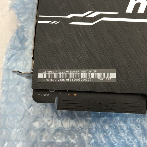 MSI 〔中古〕GeForce RTX 2070 SUPER VENTUS（中古保証1ヶ月間