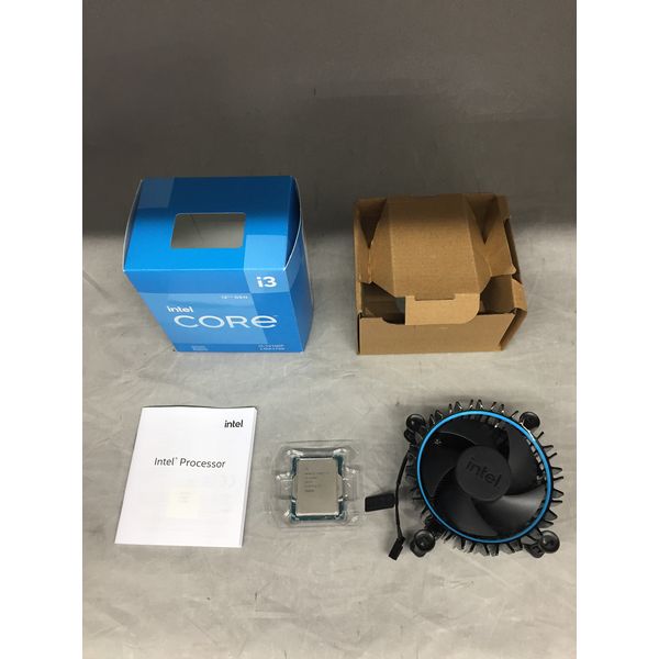 Core i3-12100F 動作品 箱、クーラー付属 Intel Core i3-12100F BOX（CPUクーラー無し プラス500円で付属