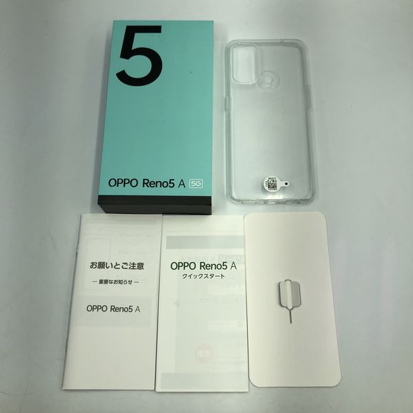 OPPO - 中古美品　OPPOReno5A（eSIM）シルバーブラック 128GB OPPO Reno5 A シルバーブラック SIMフリー eSIM対応 中古美品