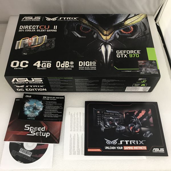 中古良品 ASUS STRIX-GTX970-DC2OC-4GD5 グラフィックカード確認済 ASUS GeForce GTX 970 (STRIX-GTX970-DC2OC-4GD5) / OVERCLOCK WORKS