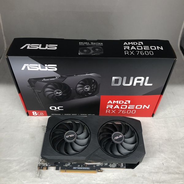 【未使用同然】 AMD RADEON RX7600 8GB ASUS ASUS Dual Radeon™ RX 7600 EVO OC Edition 8GB GDDR6