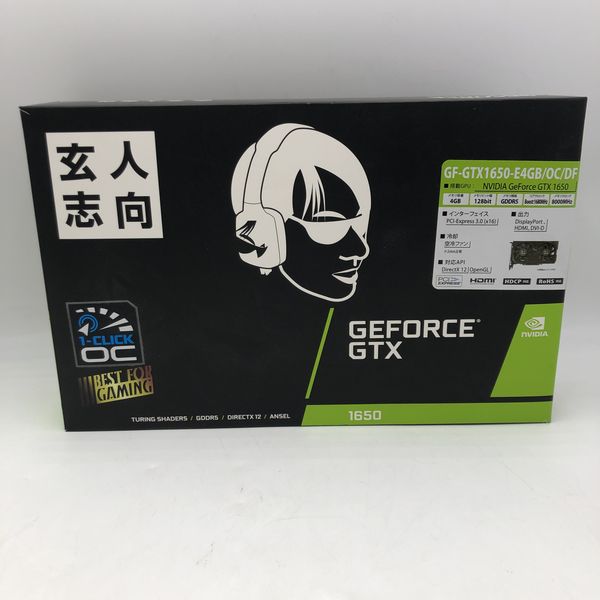 玄人志向 〔中古〕GeForce GTX 1650 GF-GTX1650-E4GB/OC/DF