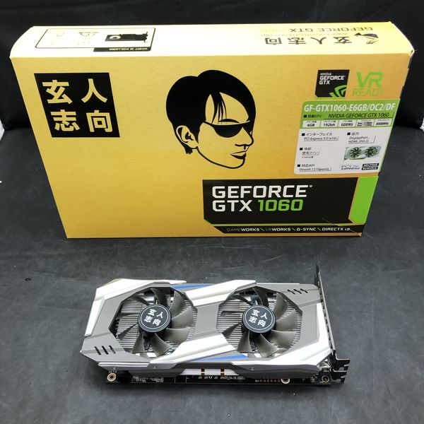 中古PC　GTX1060 玄人志向 〔中古〕GeForce GTX 1060 GF-GTX1060-6GB/OC/DF（中古