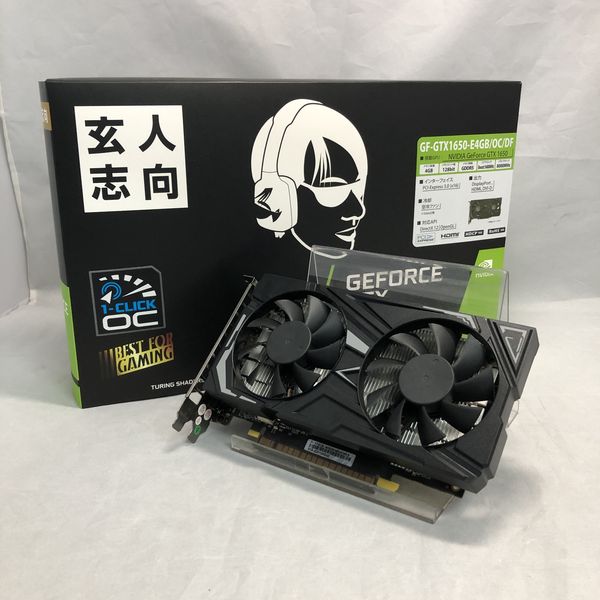 GTX1650 中古 玄人志向 〔中古〕GeForce GTX 1650 GF-GTX1650-E4GB/OC/DF