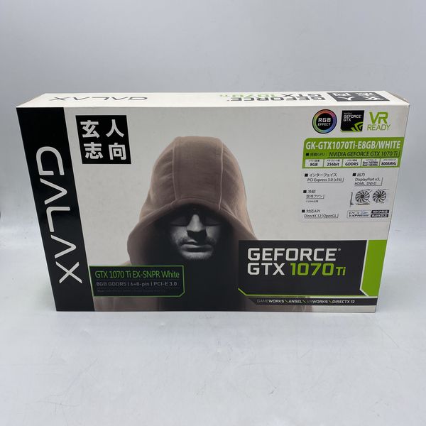 中古　GEFORCE GK-GTX1070Ti-E8GB/W 玄人志向 〔中古〕GeForce GTX 1070Ti GK-GTX1070Ti-E8GB/WHITE