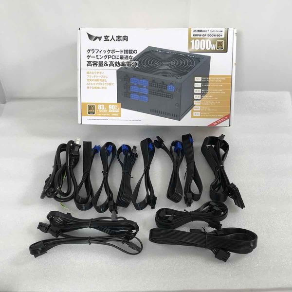 玄人志向 〔中古〕1000W 電源ユニット KRPW-GR1000W/90+（中古