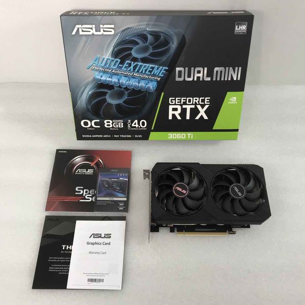 新品•未開封　DUAL-RTX3060TI-8G-MINI-V2 ASUS Dual GeForce RTX 3060 Ti V2 MINI OC Edition 8GB GDDR6