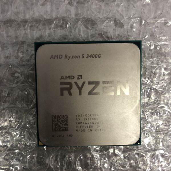 AMD Ryzen 5 3400G 未使用箱開封のみ AMD Ryzen 5 3400G、格安価格で久しぶりにパソコンショップ