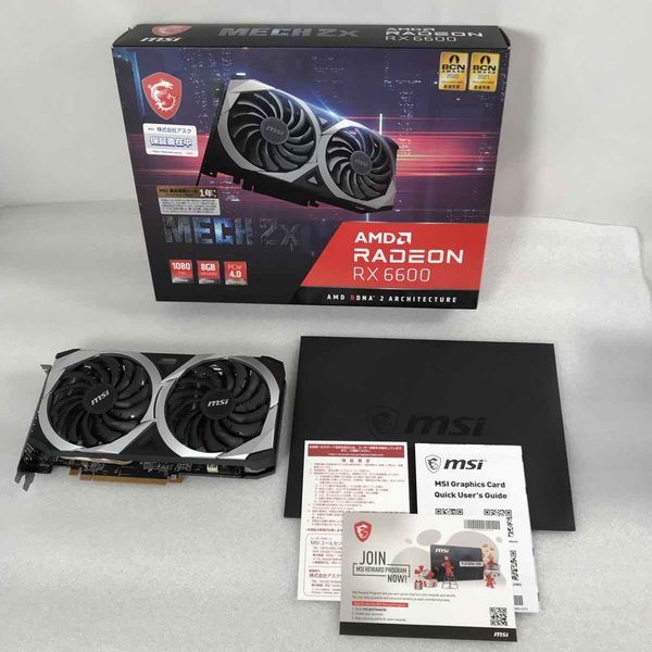 Radeon RX 6600 XT MECH 2X 8G OC 中古品 MSI Radeon RX 6600 XT MECH 2X OC 8GB GDDR6 Graphics Card for sale