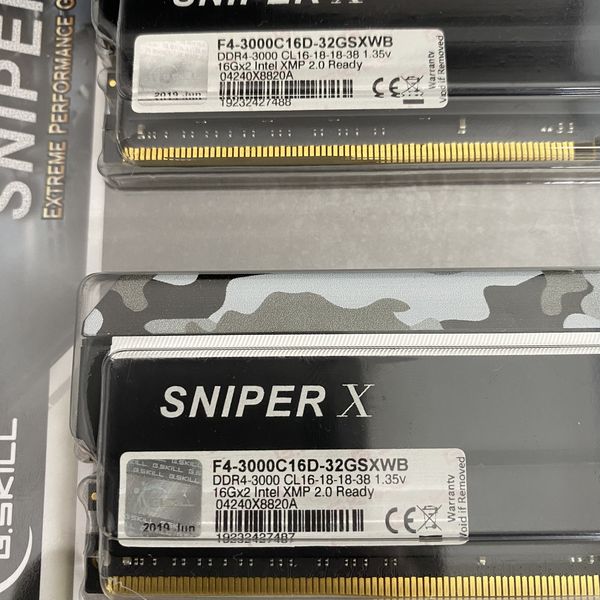 G.SKILL 〔中古〕F4-3000C16D-32GSXWB（中古保証1ヶ月間） | パソコン