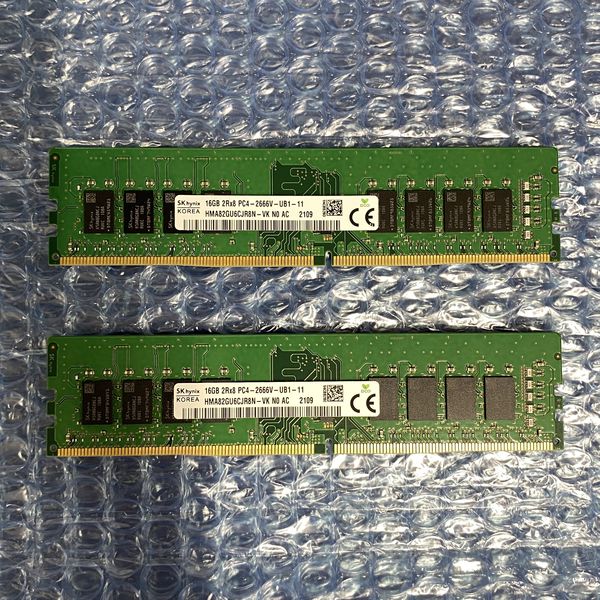 SK Hynix 〔中古〕デスクトップPC用 DDR4 2666 16GB x2GB SPD（中古