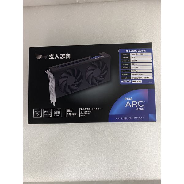 玄人志向 〔中古〕Intel Arc A580 8GB AR-A580D6-E8GB/DF（中古保証3