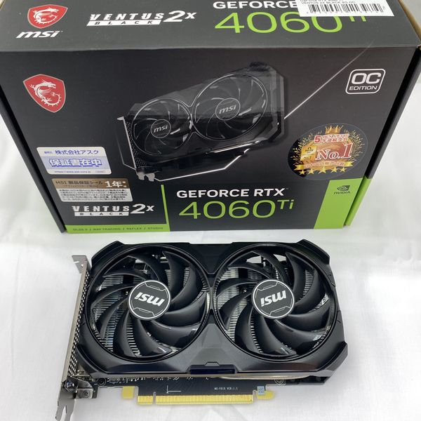 MSI 〔中古〕GeForce RTX 4060 Ti VENTUS 2X BLACK 8G OC（中古保証1
