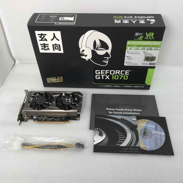 中古品　GTX1070 玄人志向 〔中古〕GeForce GTX1070 GF-GTX1070-E8GB/OC/SHORT（中古