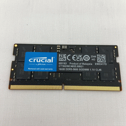 Micron DDR5 5600 8G✖︎2枚 ノートPC用　中古 ノーブランド 〔中古〕ノートPC用 DDR5 5600 16GB SPD（中古保証1ヶ月